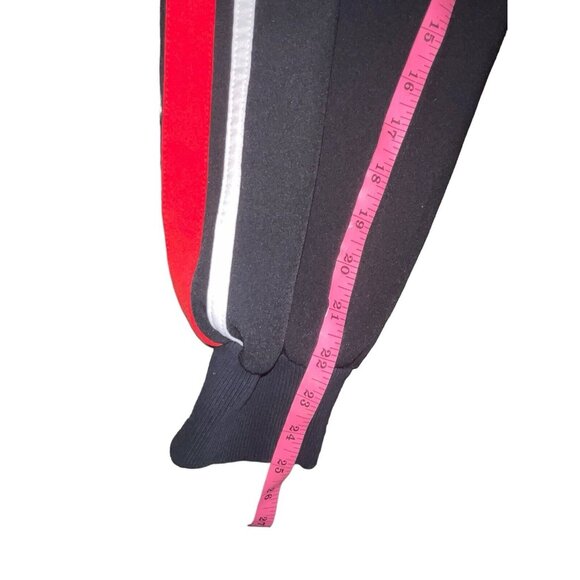 ZARA BASIC Women's Size Small Black Jogger Pants with Red White Side Stripes - Picture 6 of 8